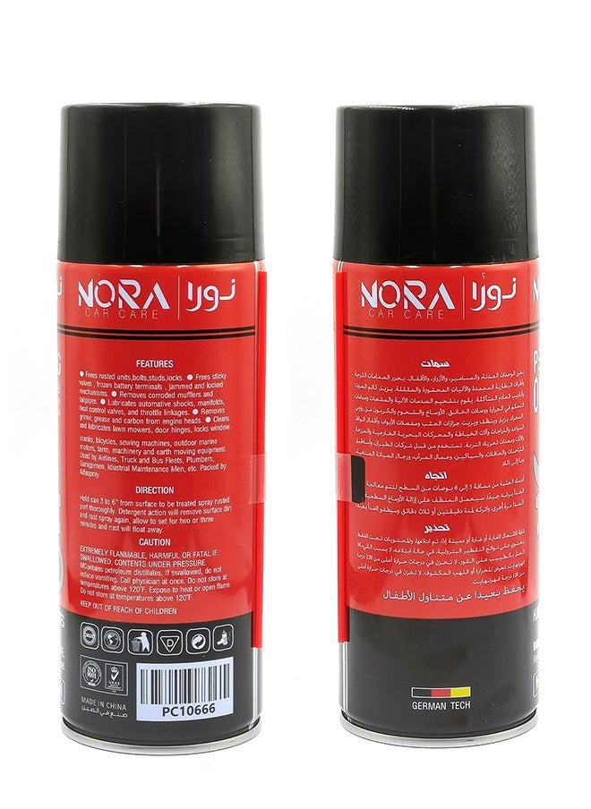 Nora - Penetrating Oil Multi-Purpose Spray Rust Remover, Lubricant, Moisture Repellant, Anti-Squeak Formula 450ml NORA Car Care N-514 - Image 1
