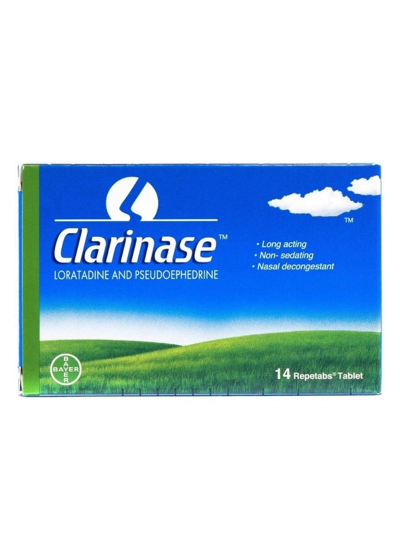 BAYER - أقراص كلارينيز لعلاج نزلات البرد والبرد 14 قرص - Image 1