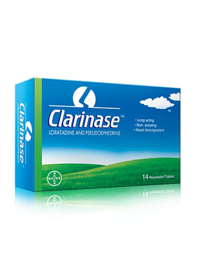 BAYER - أقراص كلارينيز لعلاج نزلات البرد والبرد 14 قرص - Image 1