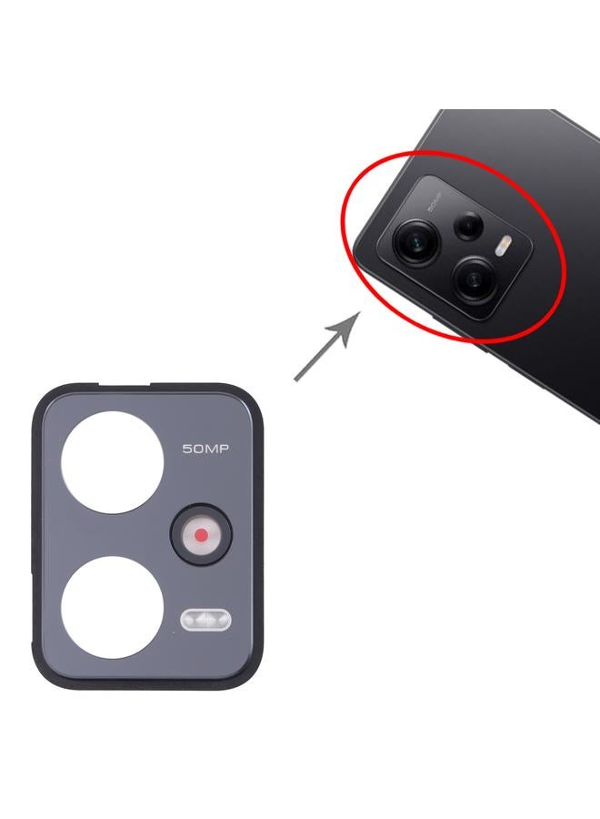 erorex Back Camera Lens Frame for Xiaomi Redmi Note 12 Pro 5G (Black) - Image 4