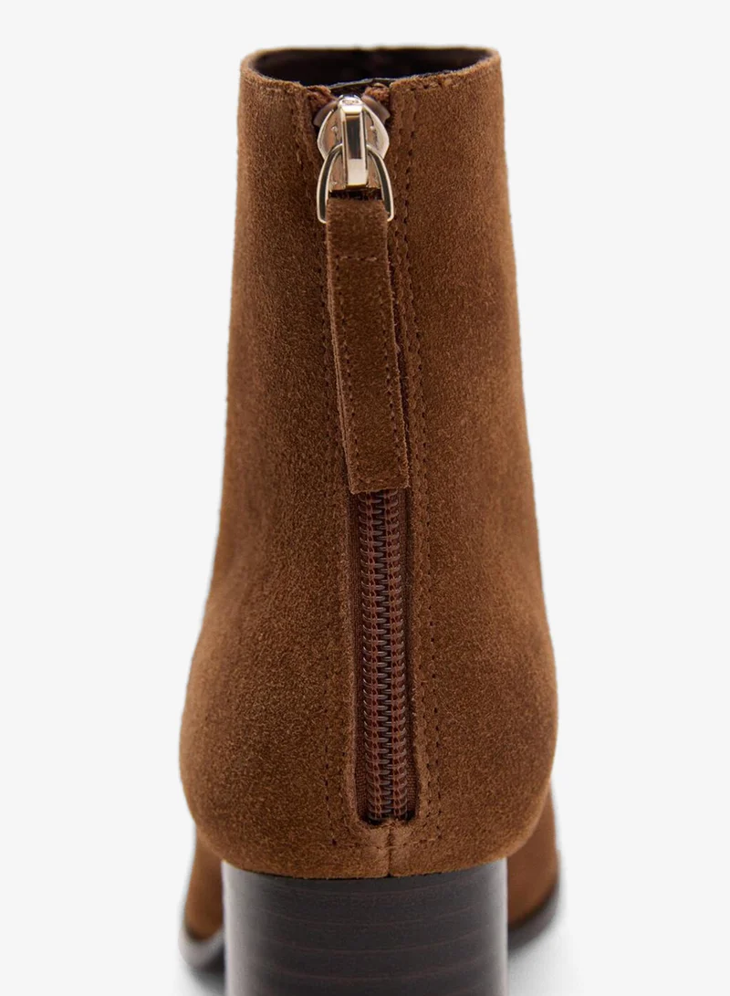 MANGO  Suede block-heel boots for Women | Best Price UAE