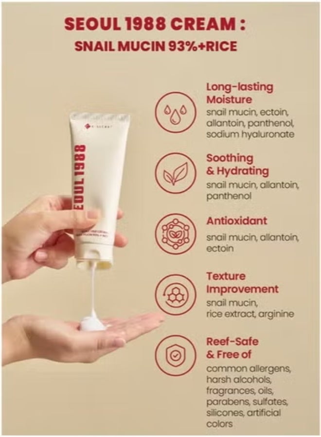 SEOUL 1988 Multi-Rejuvenating Skincare Set - Essence + Lotion + Cream + Eye Cream, Anti-Wrinkle, Brightening and Anti-Aging Skincare Set - Image 5