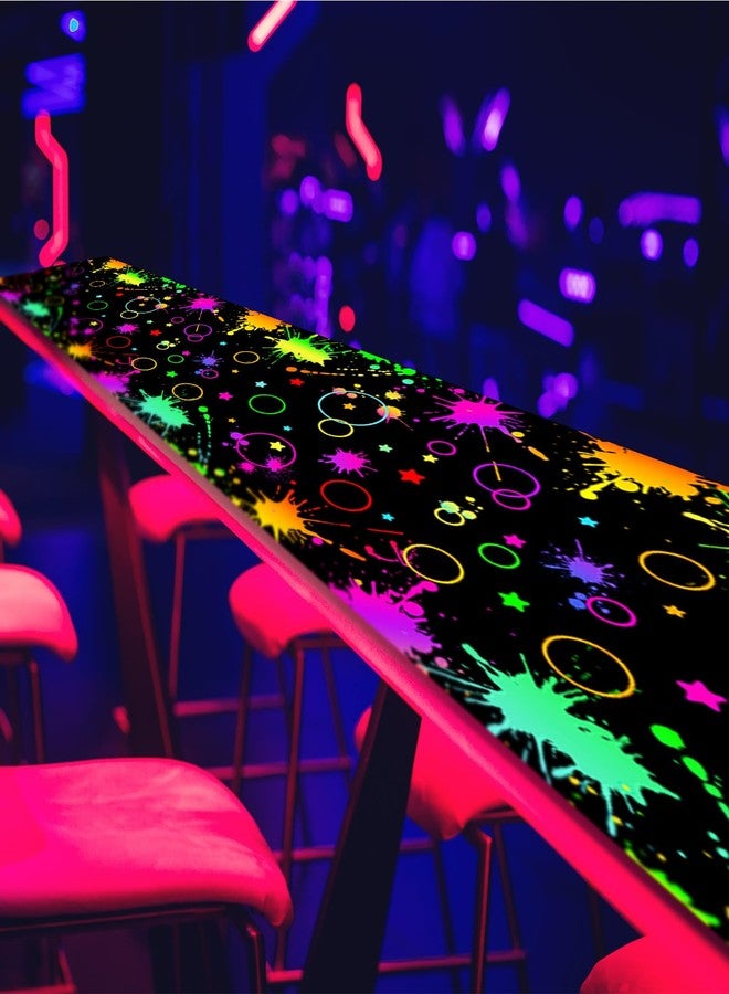 Haull 236 x 39 Inch Neon Light up Dance Floor Glow in The Dark Floor Runner Neon Party Decorations UV Blacklight Reactive Fluorescent Wall Props for Glow Disco Party Favors(Mixed) - Image 5