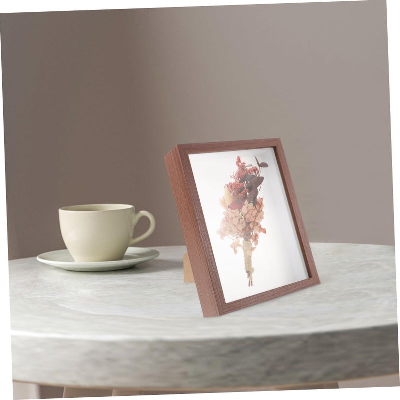 Wooden Shadow Box Frame For Dried Flowers And Memorabilia Home Decor Display Case - Image 4