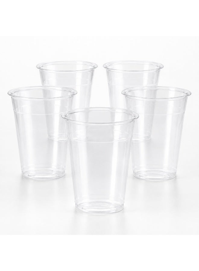 vsell24 Clear Disposable Plastic Cups – Ideal for Iced Coffee, Smoothies, Bubble Tea, Milkshakes, Juices & Desserts(500cc) - Image 5