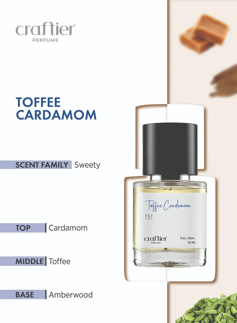 Craftier Perfume Inspired Perfume TOFFEE CARDAMOM - Inspired of-THE MOST WANTED, Eau De Parfum for Men - 50ml, Long Lasting Sweety Fragrance Upto 24 Hrs, Travel Size Men's Perfume for Men | Best Price UAE