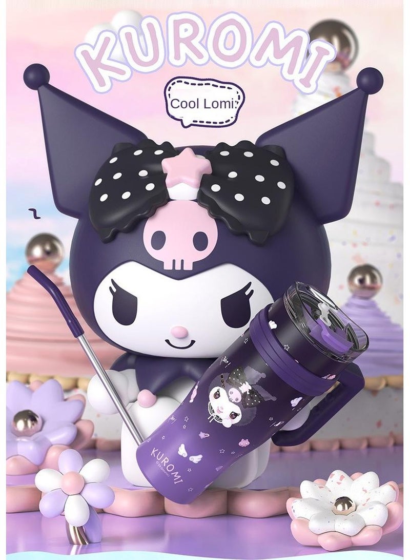 Y&D كوب كروومي القابل لإعادة الاستخدام بتقنية تفريغ الهواء، كوب سعة 40 أونصة، كوب فراغي كبير بسعة مع ش straw، للحفاظ على الحرارة خلال القيادة والحفاظ على البرودة، كوب كبير للثلج، شاي مثلج أو قهوة، سموذي والمزيد، كريمة، 40 أونصة - Image 3