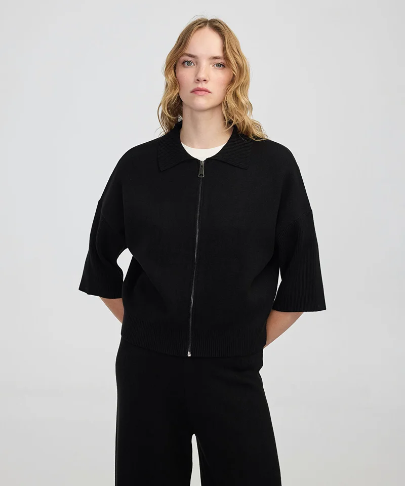 Ipekyol Zip-Up Knit Top