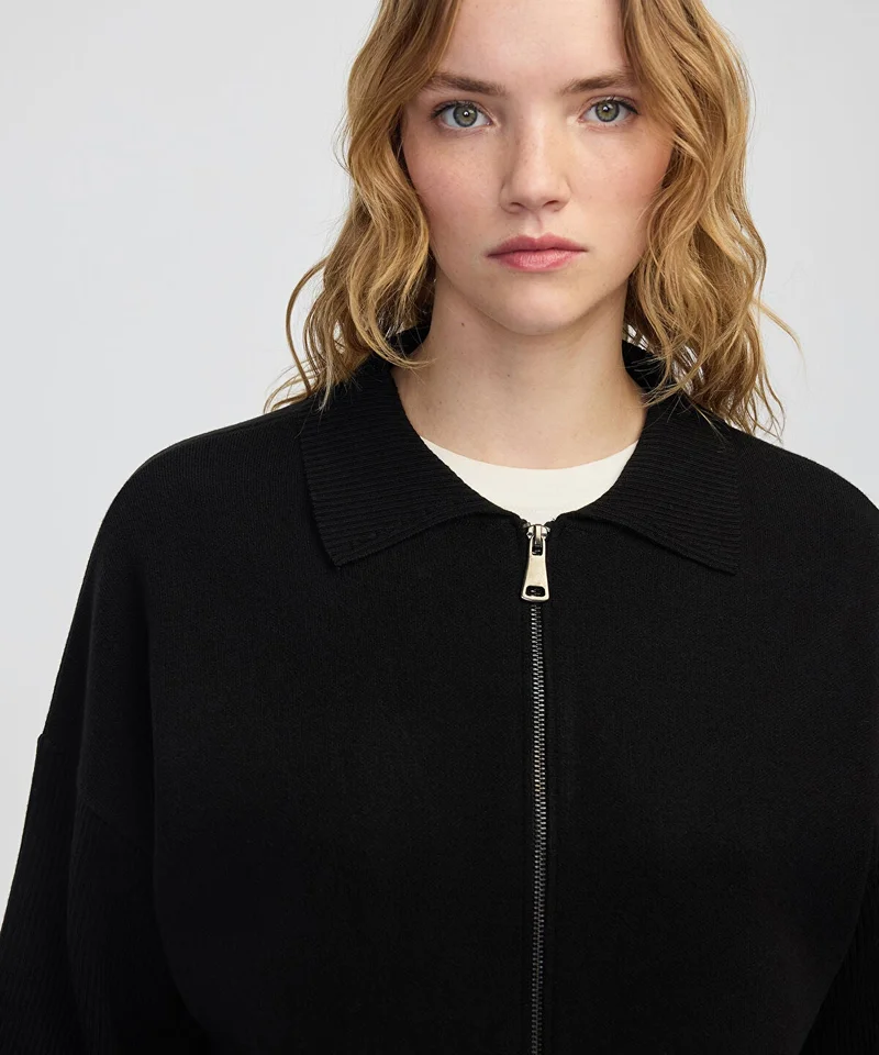 ابيكول Zip-Up Knit Top