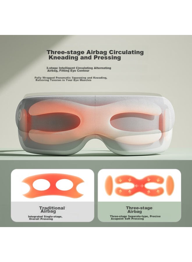 Jeeback Jeeback Eye Massager, Eye Care Device, Massage Tool, Hot Compress Airbag Eye Mask, Bluetooth Music, Birthday Gift For Men And Women, Mothers, Teachers, Elders, Students, Practical E11  - Image 3