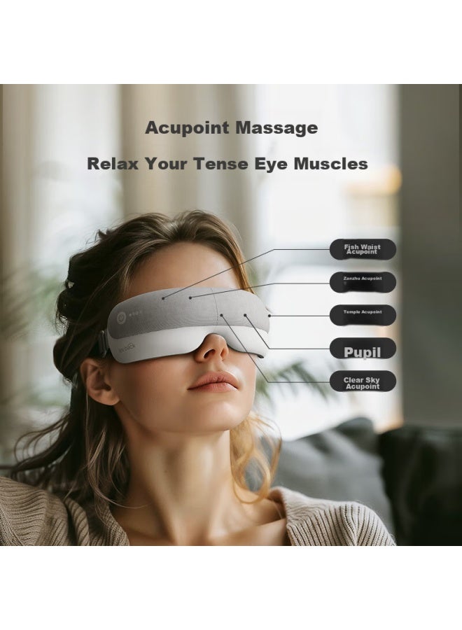 Jeeback Jeeback Eye Massager, Eye Care Device, Massage Tool, Hot Compress Airbag Eye Mask, Bluetooth Music, Birthday Gift For Men And Women, Mothers, Teachers, Elders, Students, Practical E11  - Image 5