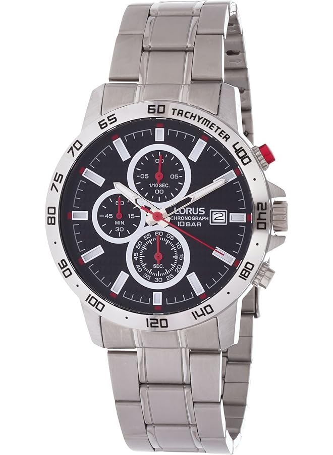 لوراس ساعة رياضية للرجال كوارتز أنالوج بسوار من الفولاذ المقاوم للصدأ Rm303Gx9 - Image 1