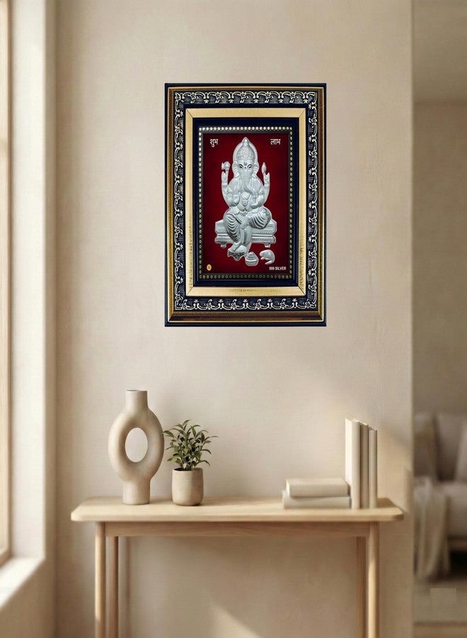 ARTSMINE 999 Silver Ganesha Frame – Pure Silver Ganpati Artwork with Purity Certificate | Premium Pooja Room & Home Office Décor | Ideal for Wedding, Housewarming & Corporate Gifting – 1 Unit (22 × 20 CM / 8.5 × 8 Inch) - Image 5