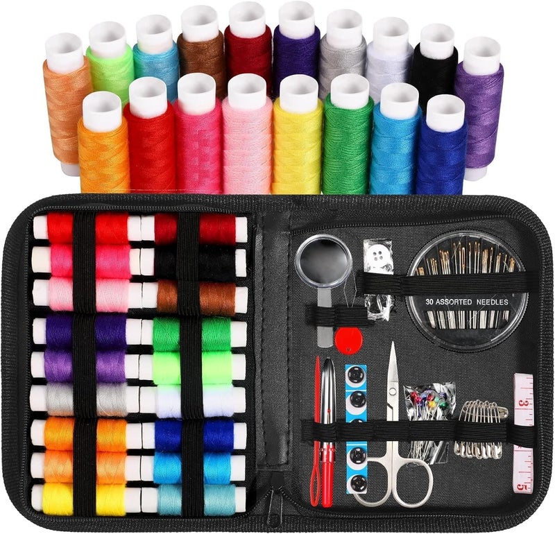 Jasol Jasol Sewing Kit for Adults and Kids Pony Needle and Thread Kit with Sewing Supplies and Accessories Contains Scissors Measure Tape Seam Ripper Suitable for Home Travel Beginner Emergency 