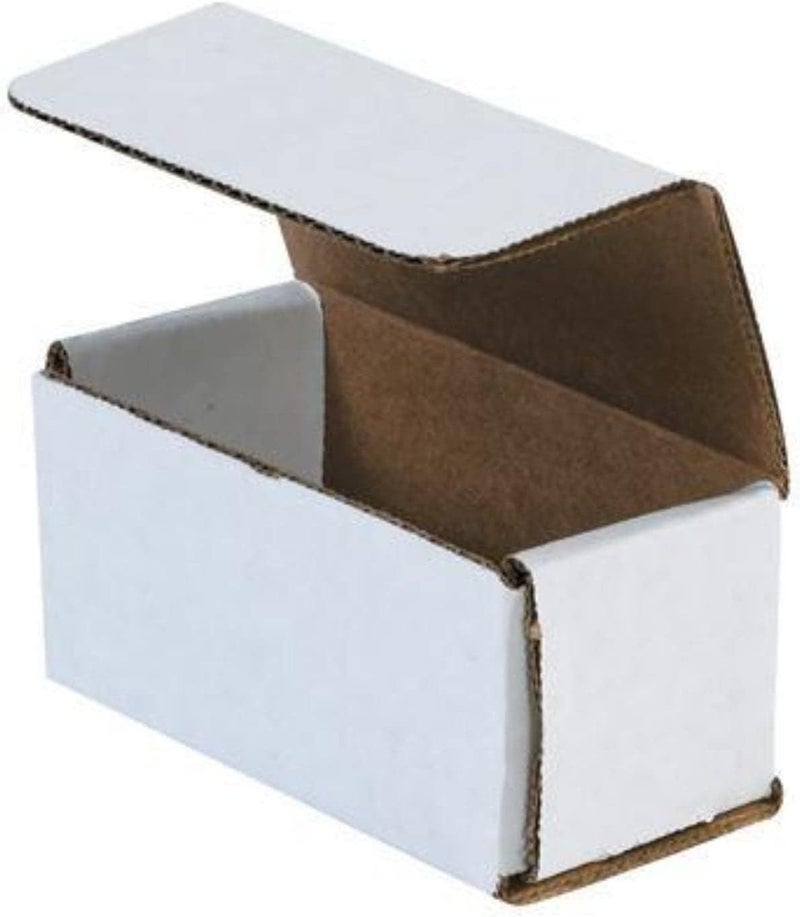 Secure Seal Shipping Boxes - 4x2x2" Mailers - White Foldable Corrugated Cardboard Packaging for Mailing, Moving, Storage, and Organizing - Strong Lightweight Foldable (Bulk 50 Pack) - Image 2