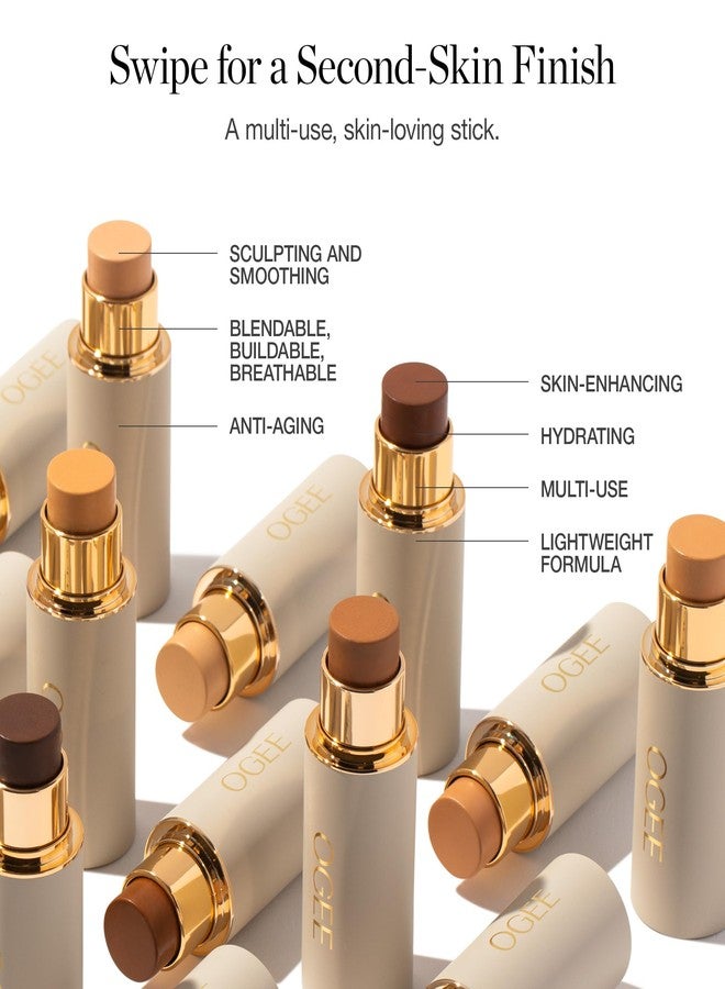 Ogee Sculpted Complexion Foundation Stick (Larch 2.25C - Light Medium, Beige Undertones) Full Coverage Foundation Makeup - Instantly Balance & Even Complexion - 70% Organic Ingredients - Image 5