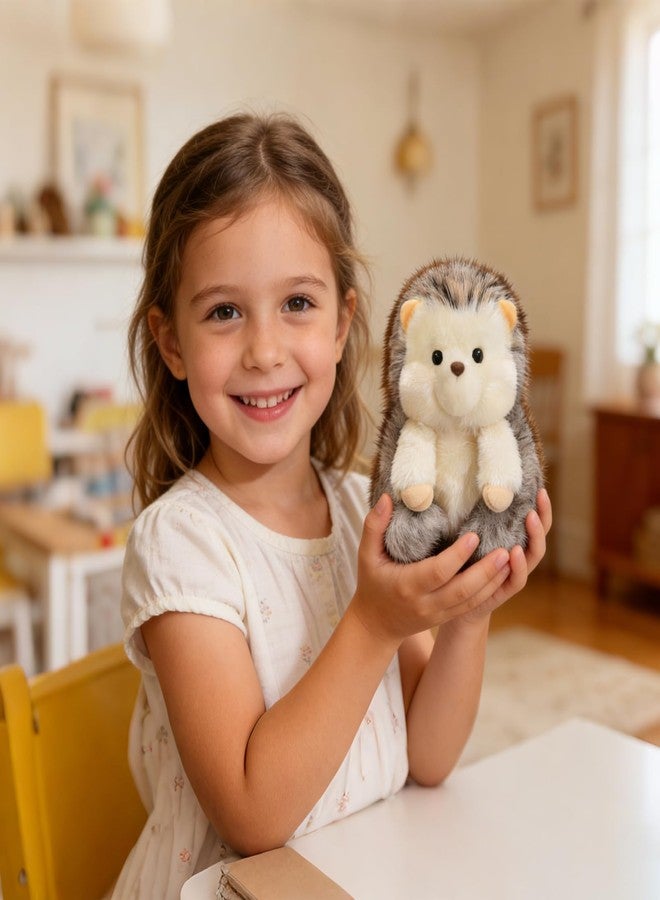 Ditucu Hand Sized Hedgehog Stuffed Animals Cute Soft Plush Doll Small Plushies Toys Gifts for Kids Grey 6 inch - Image 2