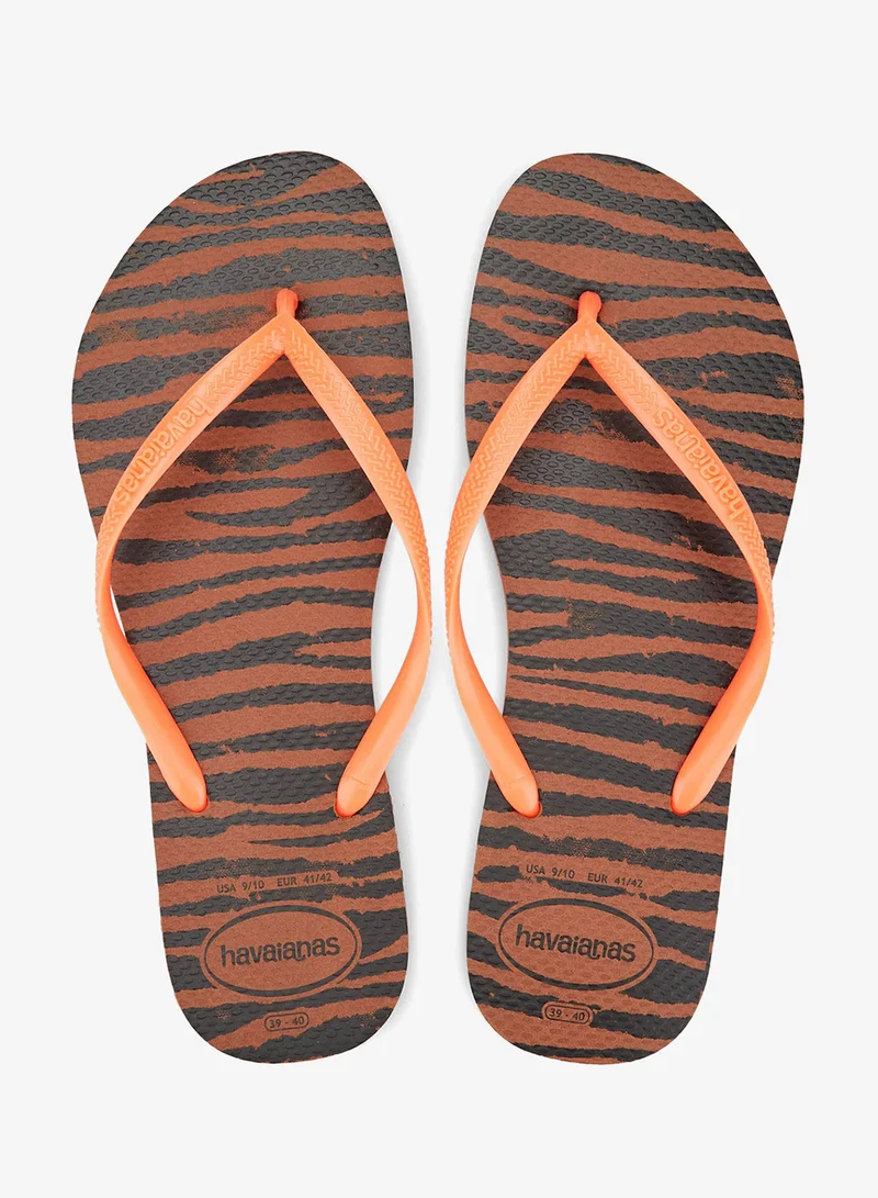 Women's Slim Animal Print Flip Flops