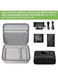 ALKOO Case Compatible with Canon SELPHY CP1500/CP1300/ CP1200 Wireless Compact Photo Printer and Color Ink and Paper Set/Battery- Organizer Storage Bag Only (White)  - Image 2