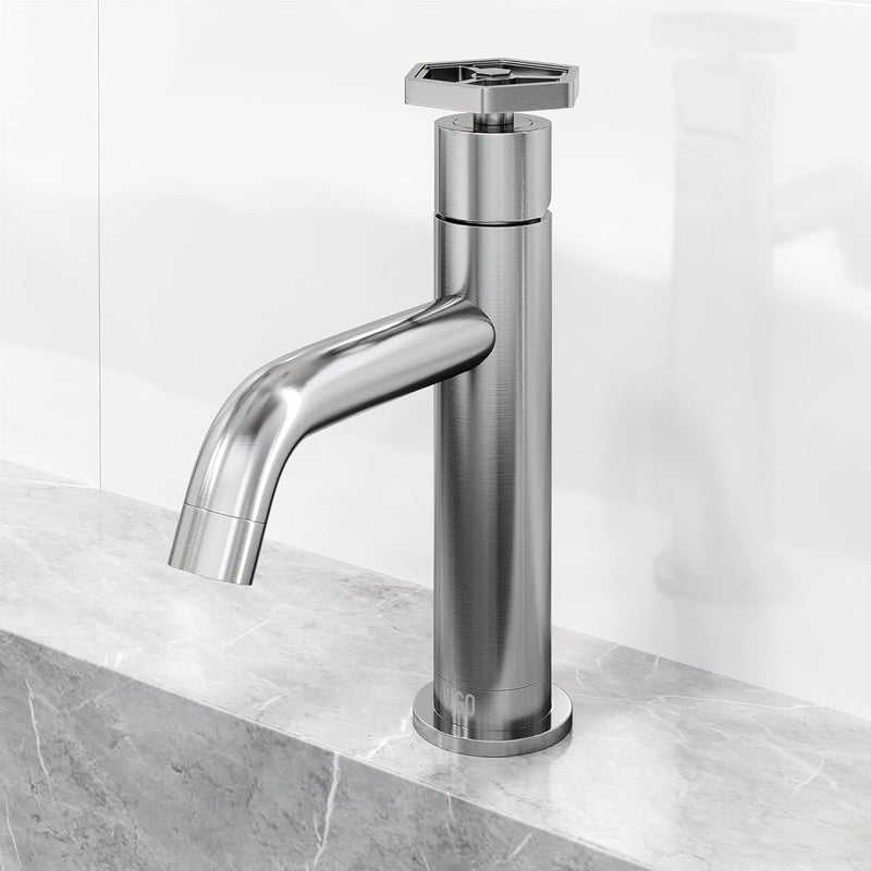 VIGO Ruxton 8 H Single Handle SingleHole Bathroom Faucet in Brushed NickelVG01050BN - Image 3
