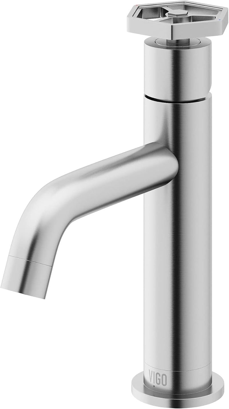 VIGO Ruxton 8 H Single Handle SingleHole Bathroom Faucet in Brushed NickelVG01050BN - Image 1