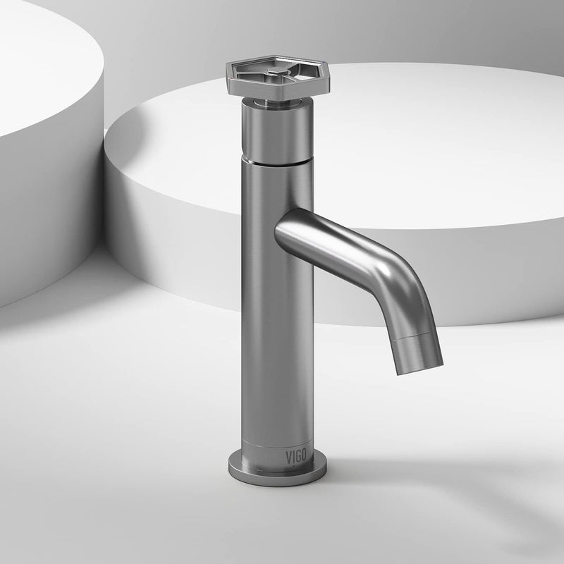 VIGO Ruxton 8 H Single Handle SingleHole Bathroom Faucet in Brushed NickelVG01050BN - Image 2