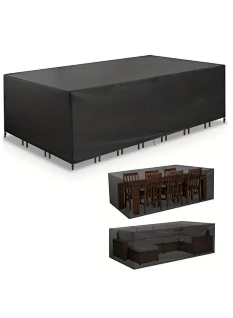 POWER 1pcs Outdoor Furniture Covers Waterproof Rain Snow Dust Wind-Proof Anti-UV Oxford Fabric Garden Lawn Patio Furniture Covers 250*250*90cm - Image 1