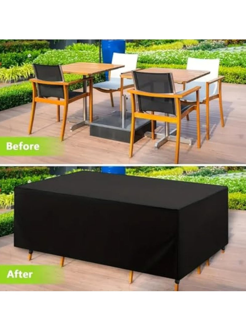 POWER 1pcs Outdoor Furniture Covers Waterproof Rain Snow Dust Wind-Proof Anti-UV Oxford Fabric Garden Lawn Patio Furniture Covers 250*250*90cm - Image 3