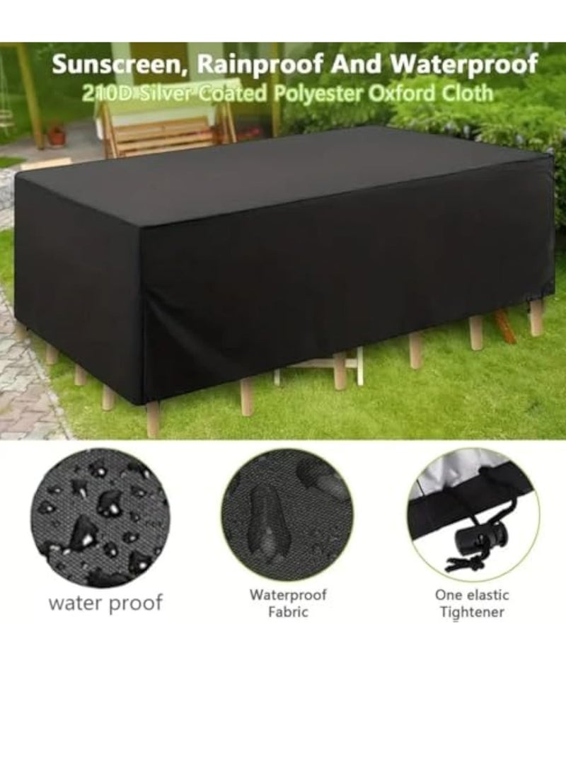 POWER 1pcs Outdoor Furniture Covers Waterproof Rain Snow Dust Wind-Proof Anti-UV Oxford Fabric Garden Lawn Patio Furniture Covers 250*250*90cm - Image 4