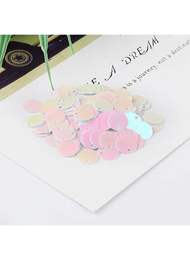 Sequins - New PVC Flat Round Loose Sequins Paillettes Sewing Craft DIY Accessories for Garment Lentejuelas Para Coser (Rose Red 8mm 10g 400pcs)  - Image 4