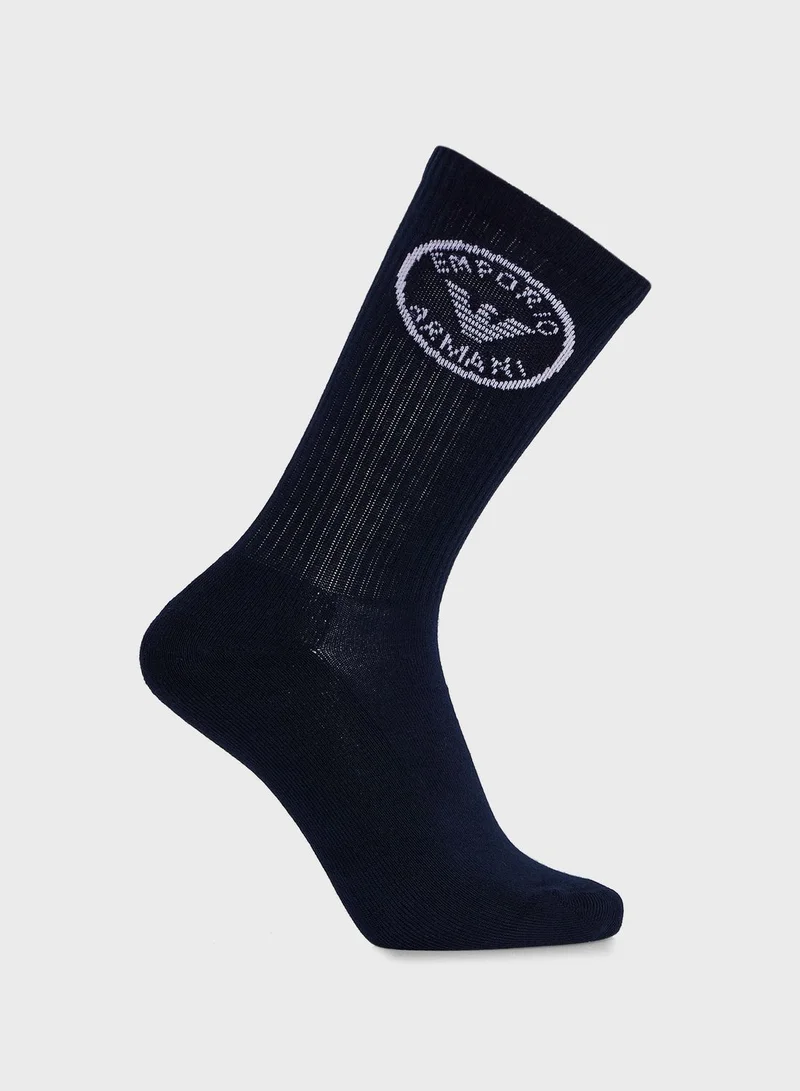 EMPORIO ARMANI 3 Pack Logo Ankle Socks