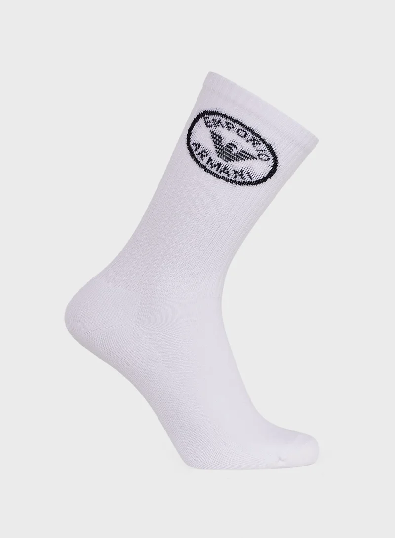 EMPORIO ARMANI 3 Pack Logo Ankle Socks