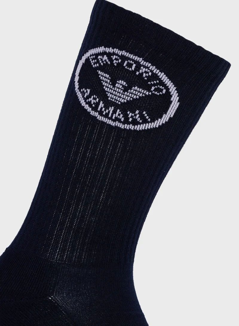 EMPORIO ARMANI 3 Pack Logo Ankle Socks