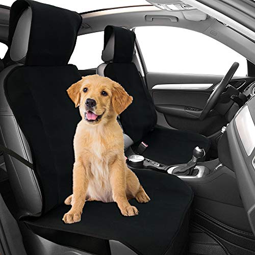 BIGANT Waterproof Seat Covers, Universal Waterproof Car Seat Cover Sweatproof Car Seat Protector with Nonslip Neoprene Auto Bucket Seat Cover - Perfect for Running, Gym, Beach and Pets(Black-1PC) - Image 2