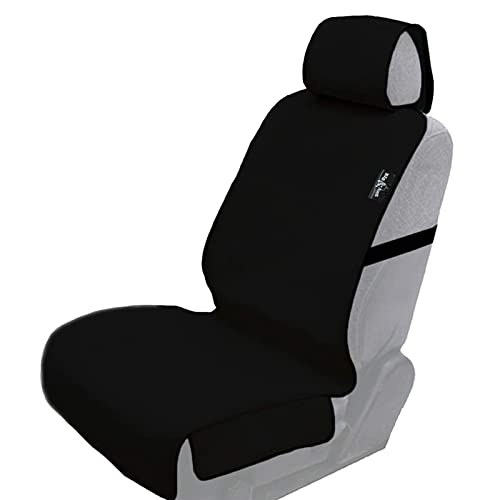 BIGANT Waterproof Seat Covers, Universal Waterproof Car Seat Cover Sweatproof Car Seat Protector with Nonslip Neoprene Auto Bucket Seat Cover - Perfect for Running, Gym, Beach and Pets(Black-1PC) - Image 1