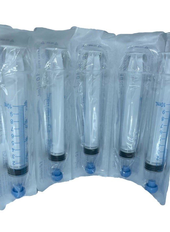10ml 10cc Oral Syringe, Sterile, Caps Included, Great for Oral Medicine and Home Care, 50 Count