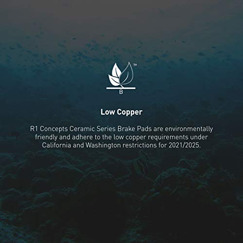 R1 Concepts Rear Ceramic Series Brake Pads With Rubber Steel Rubber Shims 2310-0905-00 - Image 4