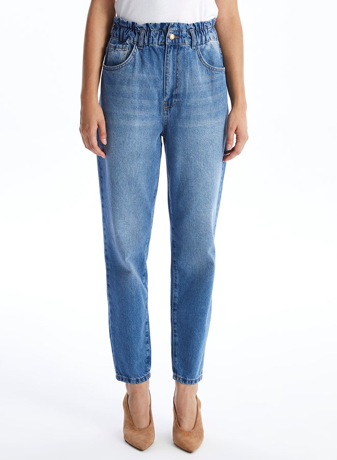 LC WAIKIKI Elastic Waist Slouchy Fit Women's Jean Trousers  - Image 3