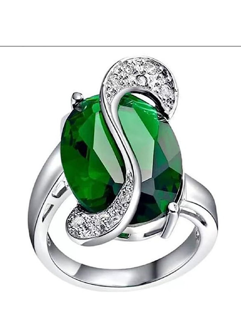 جونيس مجموعة مجوهرات نسائية ، كريستال الزفاف قلادة قلادة أقراط مجوهرات خواتم هدايا الذكرى - Image 2