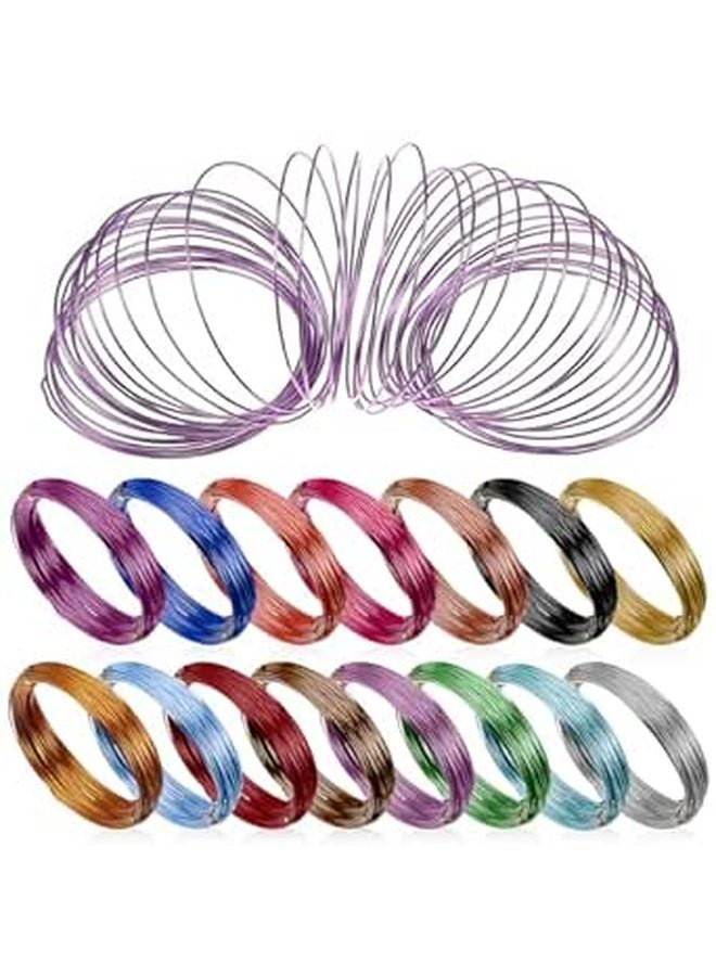 Colored Aluminum Wire 15 Rolls For DIY Jewelry Making And Craft Projects - Image 1