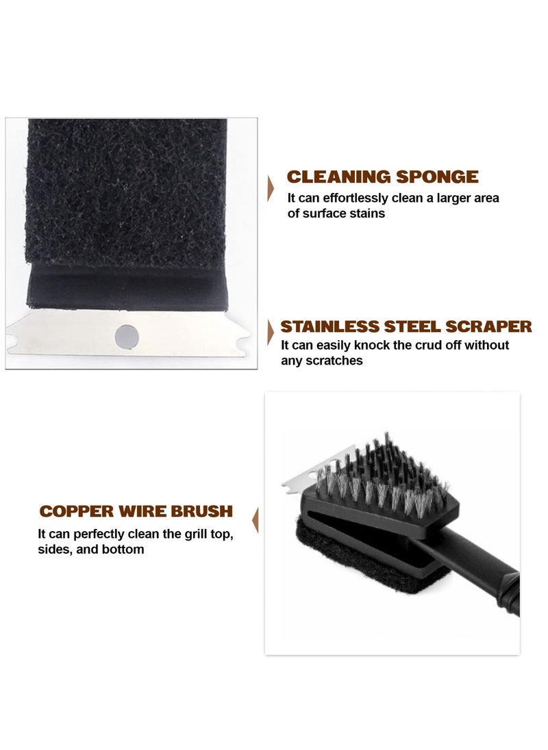 HOT GRILL Hot Grill BBQ Grill Brush BBQ Grill Brush With Copper Brush BBQ Grill Brush for Cleaning with Long Handle  - Image 4