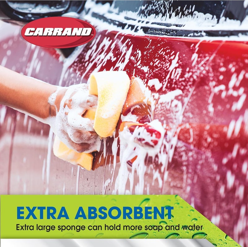 Carrand Extra Large Yellow Bone Sponge for Car Wash - 8.75" x 4.75" x 3" - Image 3