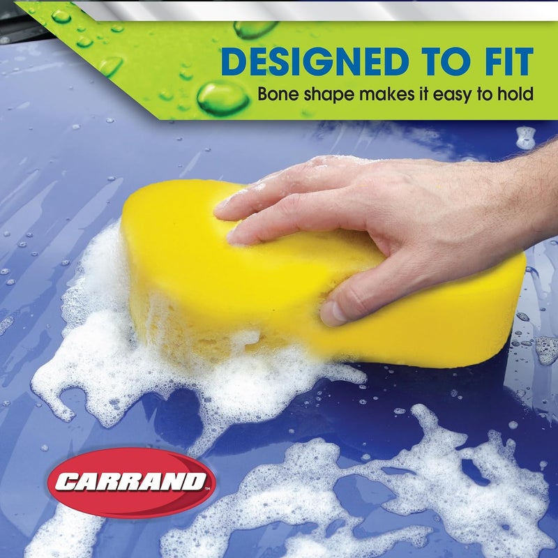 Carrand Extra Large Yellow Bone Sponge for Car Wash - 8.75" x 4.75" x 3" - Image 4