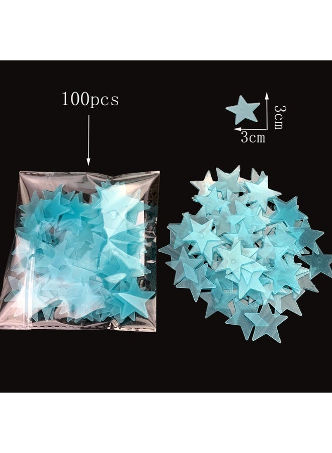 100Pcs 3D Stars Glow In The Dark Wall Sticker Set Luminous Decor for Kids Room - Image 5
