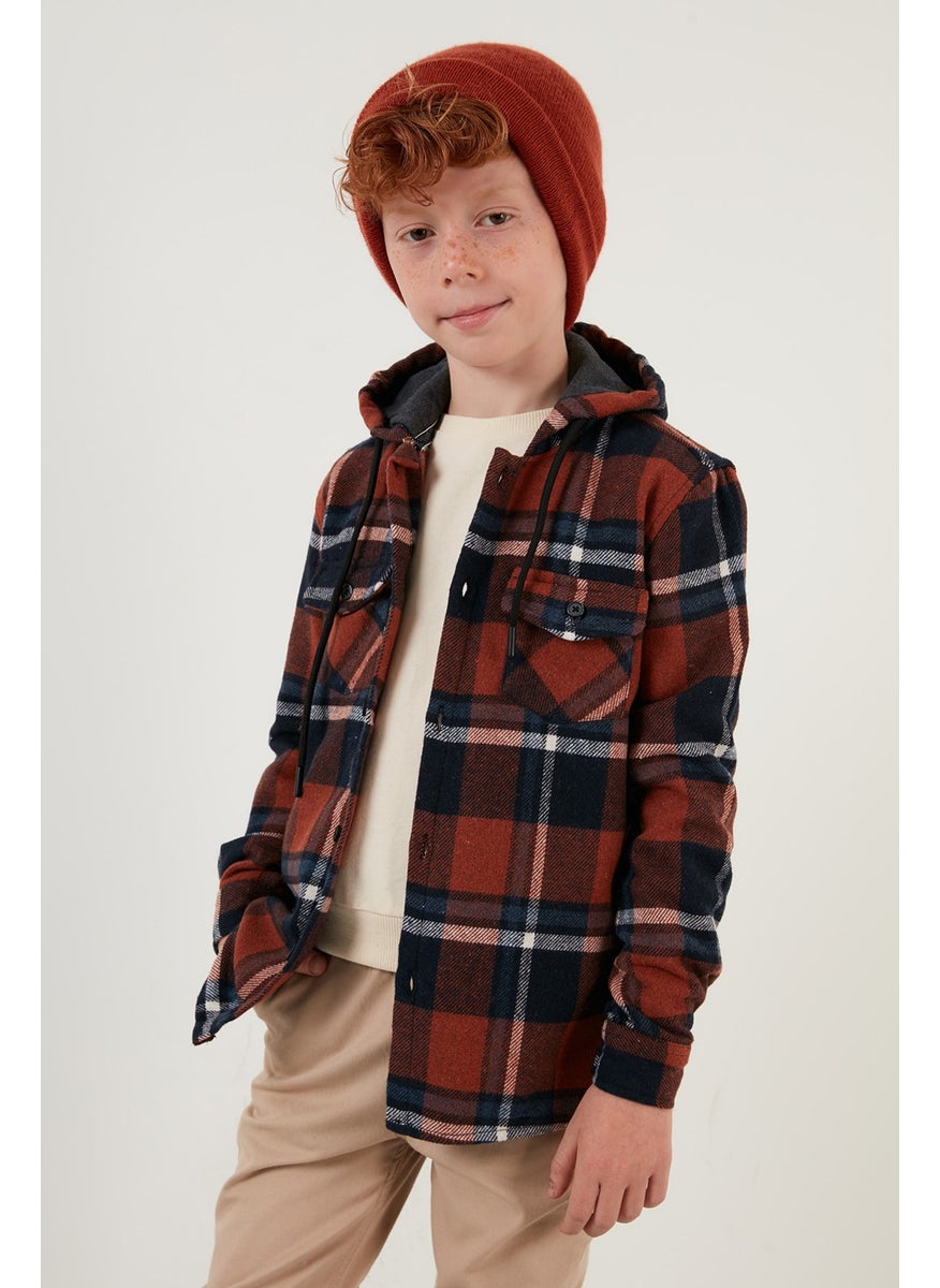 Cotton Hooded Plaid Lumberjack Shirt Boy's Shirt CF22W814764 - pzsku/Z5DB3C4AD3380656155D8Z/45/_/1725790905/ef339e10-f741-480b-aba1-cd79b67945c5