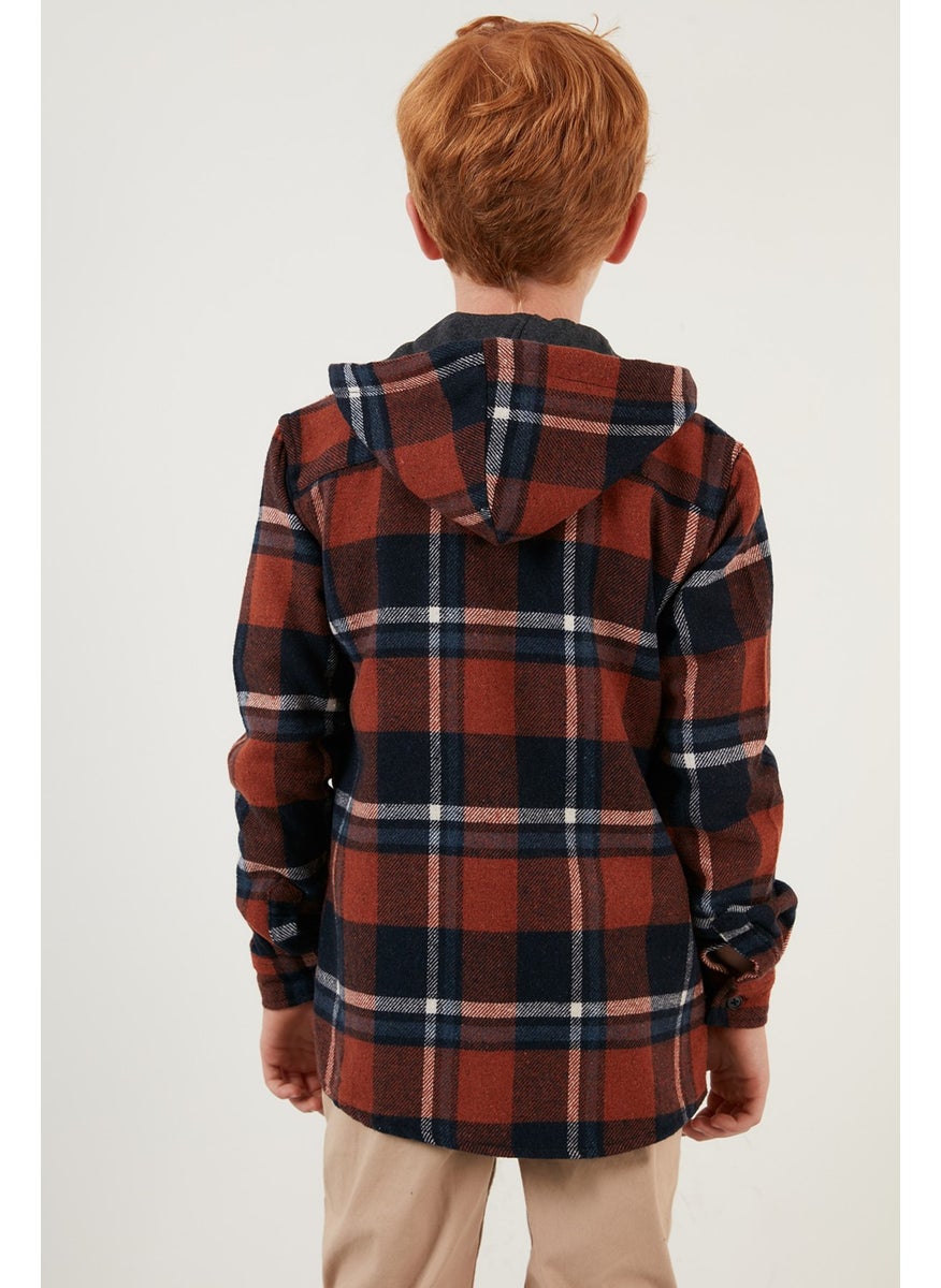 Cotton Hooded Plaid Lumberjack Shirt Boy's Shirt CF22W814764 - pzsku/Z5DB3C4AD3380656155D8Z/45/_/1731003656/4e7e81b0-603e-42dd-94e2-df929cad0694