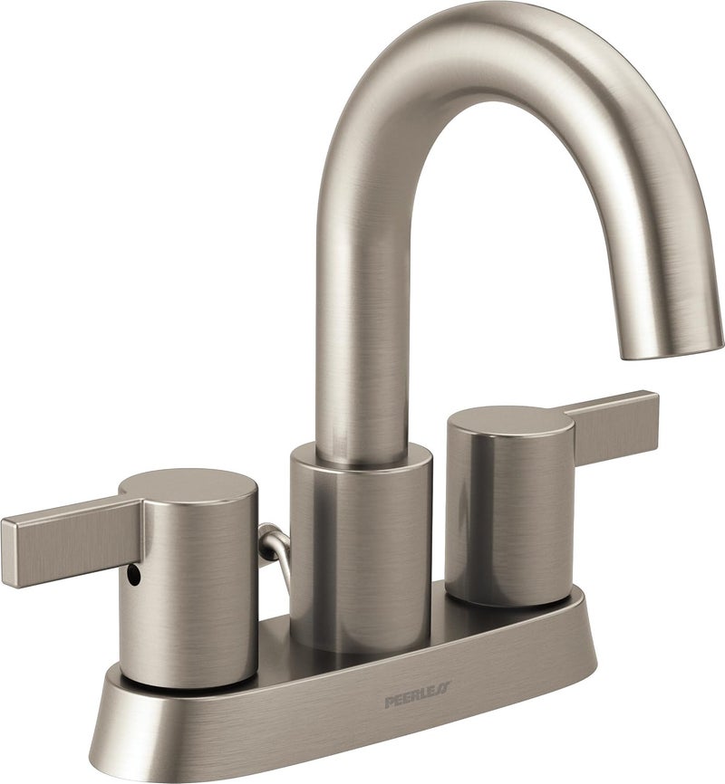 Peerless Precept Centerset Bathroom Faucet Brushed Nickel Bathroom Sink Faucet Drain Assembly Brushed Nickel P299102LFBN - Image 1