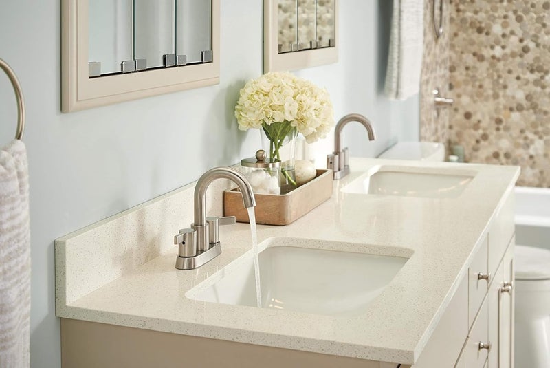 Peerless Precept Centerset Bathroom Faucet Brushed Nickel Bathroom Sink Faucet Drain Assembly Brushed Nickel P299102LFBN - Image 4