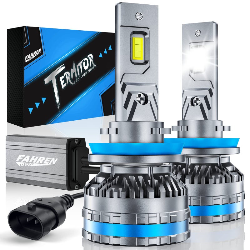 FAHREN Ultra Bright H11 Fog Bulbs,Upgraded 120W 80000LM H8/H9 Bright Lighting Bulb, 6500K Cool White IP68 Waterproof,Quick Installation, Pack of 2 - Image 1