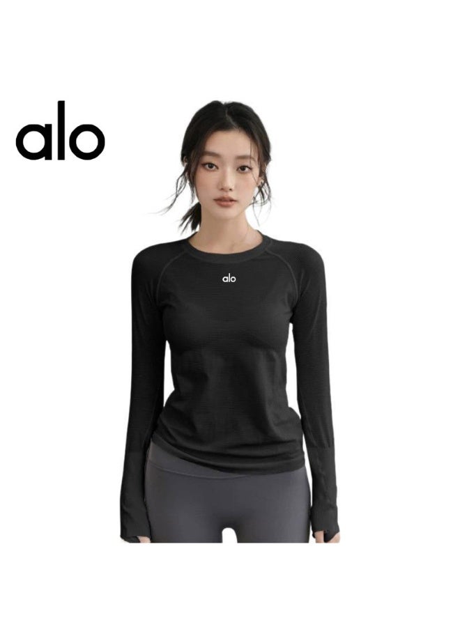Alo Yoga Long-Sleeve Yoga Top for Fall & Winter – High-Stretch Breathable Athletic Shirt for Running, Yoga & Gym Workouts - Image 1